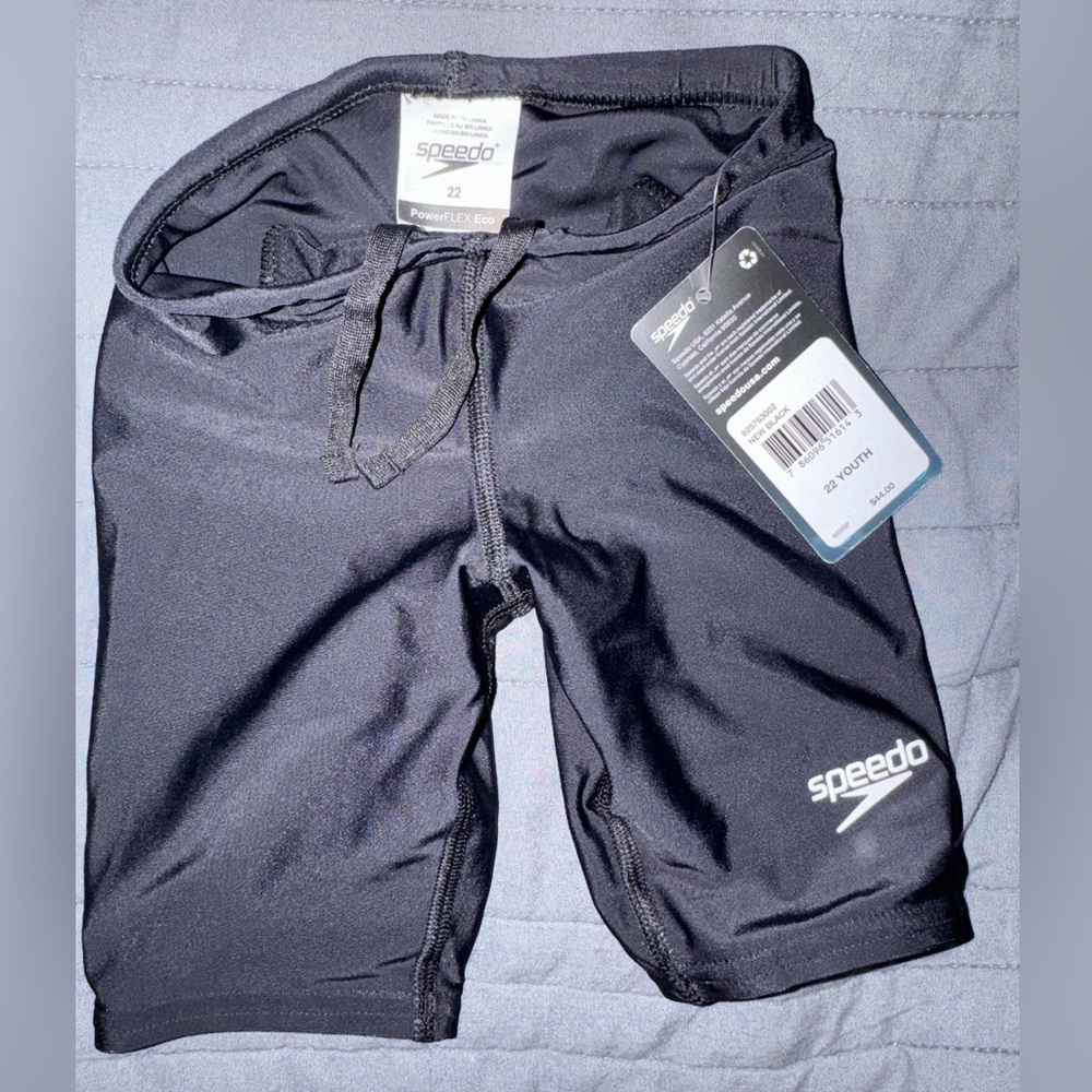 Speedo Black Youth Swim Jammer New with Tags. Size 22